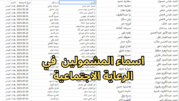 رابط تحميل أسماء الرعاية الاجتماعية الوجبة الرابعة في العراق 2023 pdf